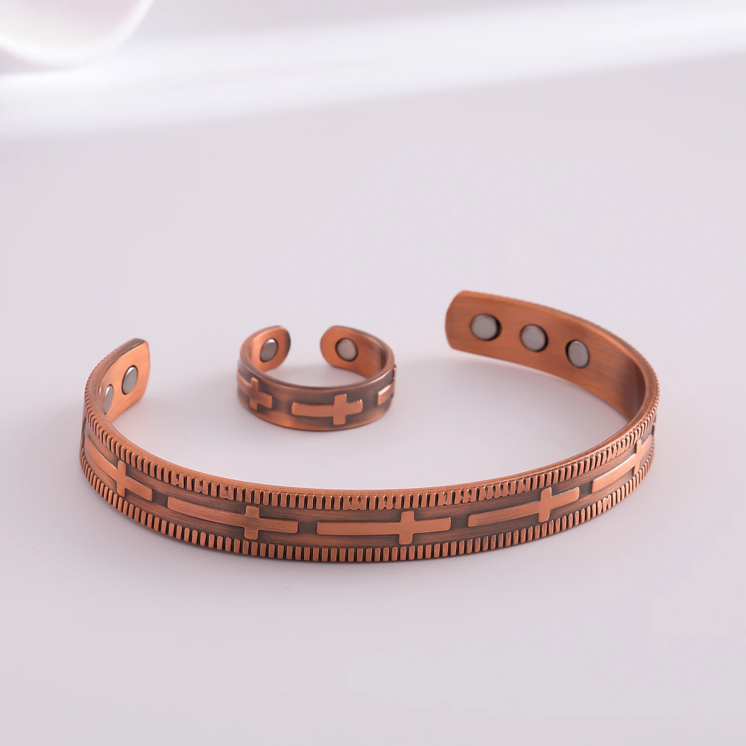 Vintage Copper-Plated Magnetic Couple Bracelet Gift