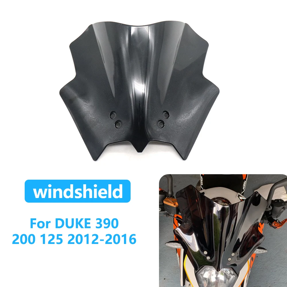 

Fit For DUKE 390 200 125 DUKE390 DUKE200 DUKE150 2012-2016 Motorcycle Windshield Windscreen Wind Deflector Accessories