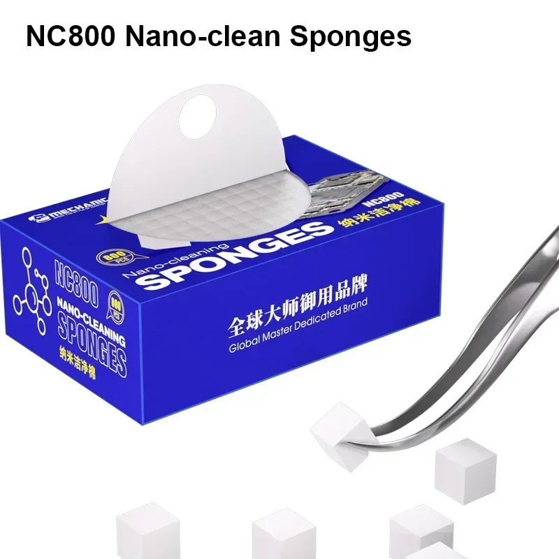 Mechanic 800PCS No Floc or Slag Nano Strong Adsorption Pre-cutting Cleaning Sponge for Phone PCB Motherboard Repair Cleaner Tool