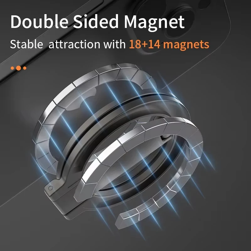 Magsafe 체육관 러닝 머신을위한 새로운 접이식 양면 자기 전화 홀더 범용 접이식 자동차 홀더 자기 스마트 폰 스탠드