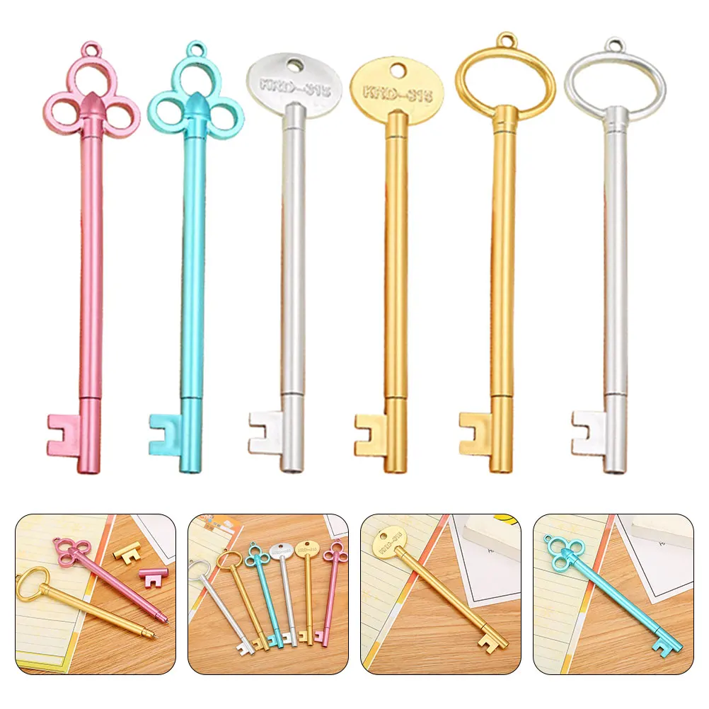 

18pcs Key Shaped Gel Smooth Writing Student Signature Pens Ergonomic Design Cute Pens For Girls Lovely Shaped Writing