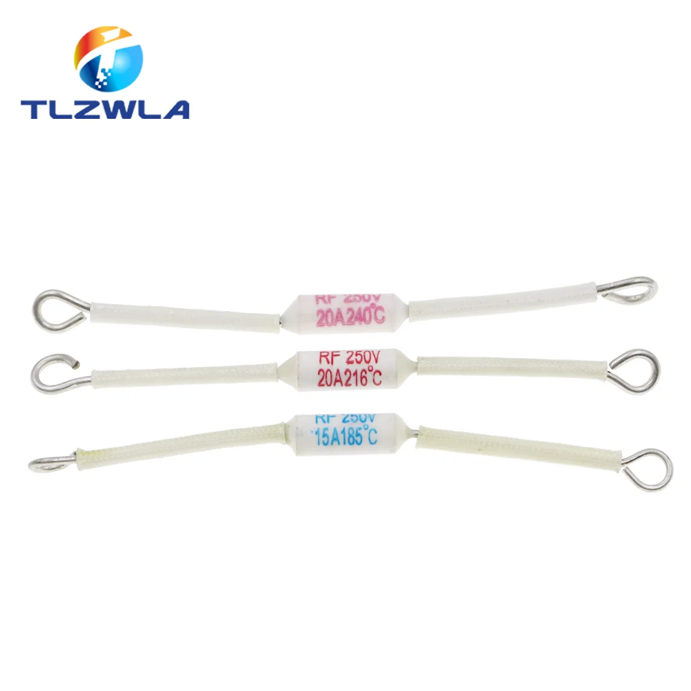 5PCS RF Temperature Switch 10A/130C/155C/165C/185C 15A/20A/185C 20A/216C/240C Rice Cooker Ceramic Thermal Fuse Cutoff