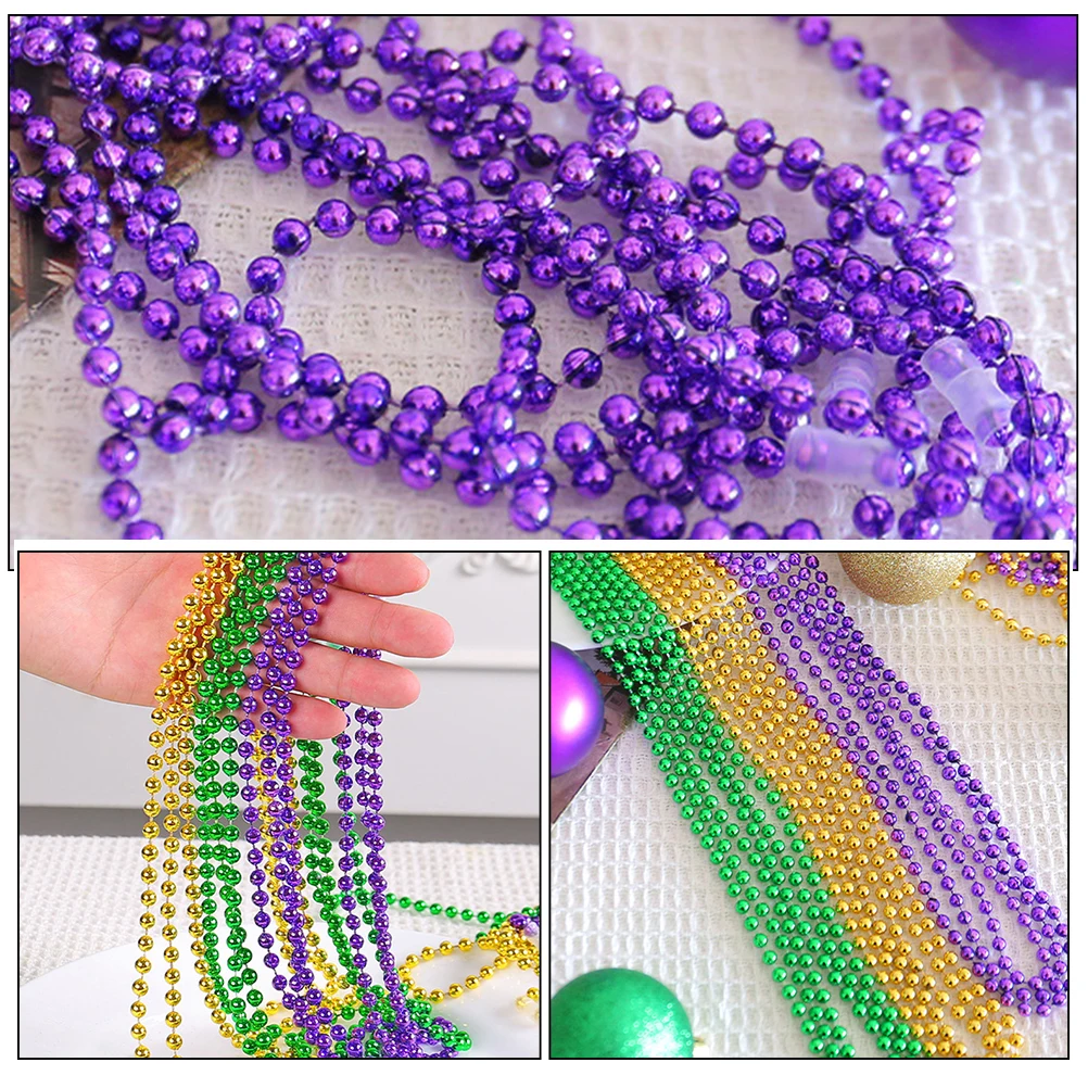 10 Pcs Bead Chain Necklace Party Necklaces Fiesta Beaded Colorful Carnival Bulk