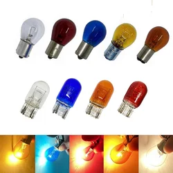 1pcs 1156 BAU15S PY21W BA15S BAY15D Brake Reverse Lamp Parking Light Amber 7440 W21W T20 7443 Red Halogen Lamp DC 12V LED Bulbs