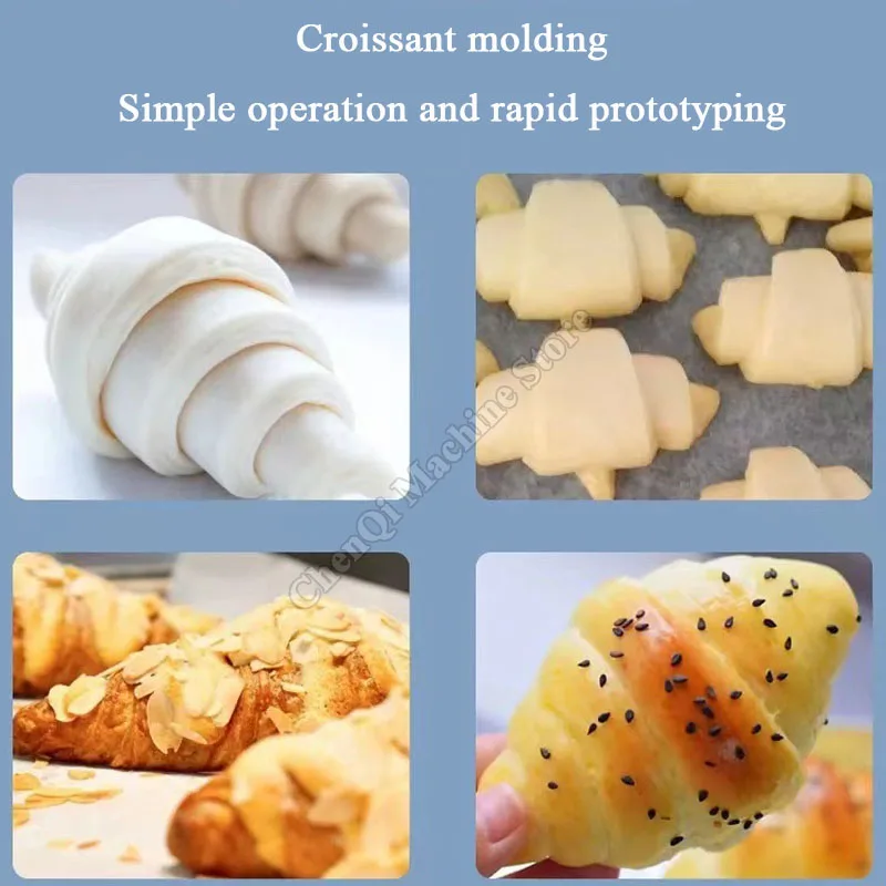 آلة تشكيل الكرواسون 110 فولت/220 فولت عالية الجودة سطح الطاولة الكرواسون العجين المتداول آلة تشكيل الكرواسون آلة المتداول ﻿