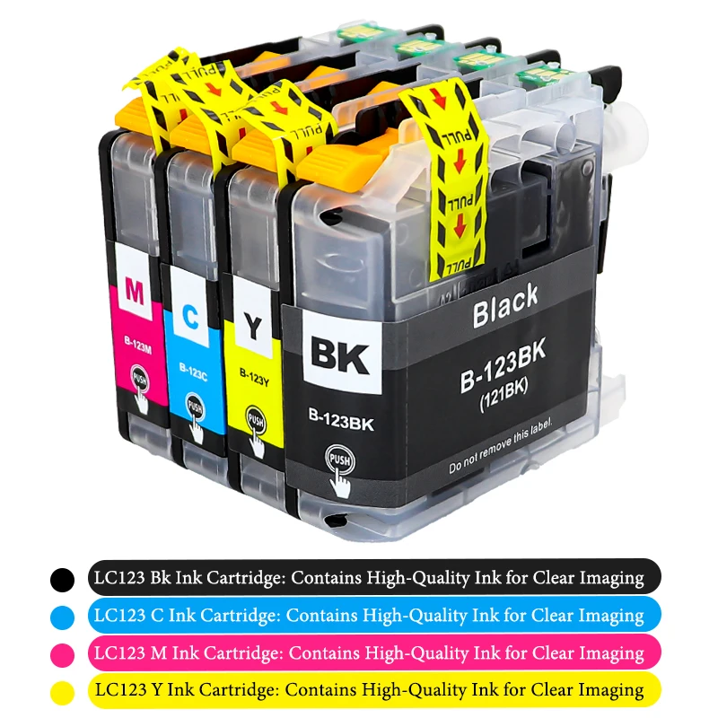 1/2/3 SET LC123 LC-123 123 Ink Cartridges Compatible with Brother MFC J4410DW J4510DW J4610DW J4710DW J470DW J6920DW-Full Ink