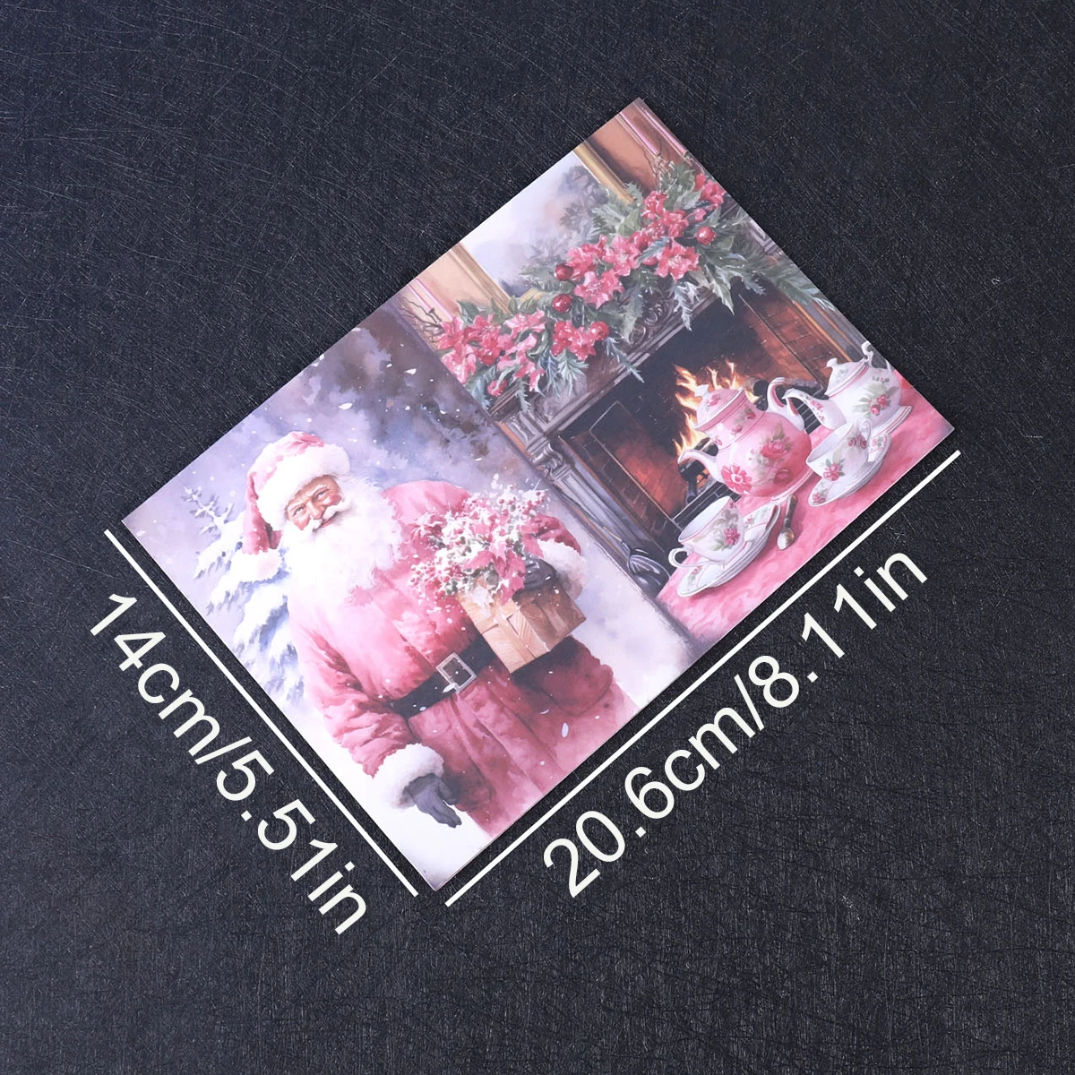 8 أوراق/حزمة عيد الميلاد A5 ورق منقوش من جانب واحد، ألبومات DIY، سجل القصاصات، ورق خلفية مزخرف لصنع البطاقات