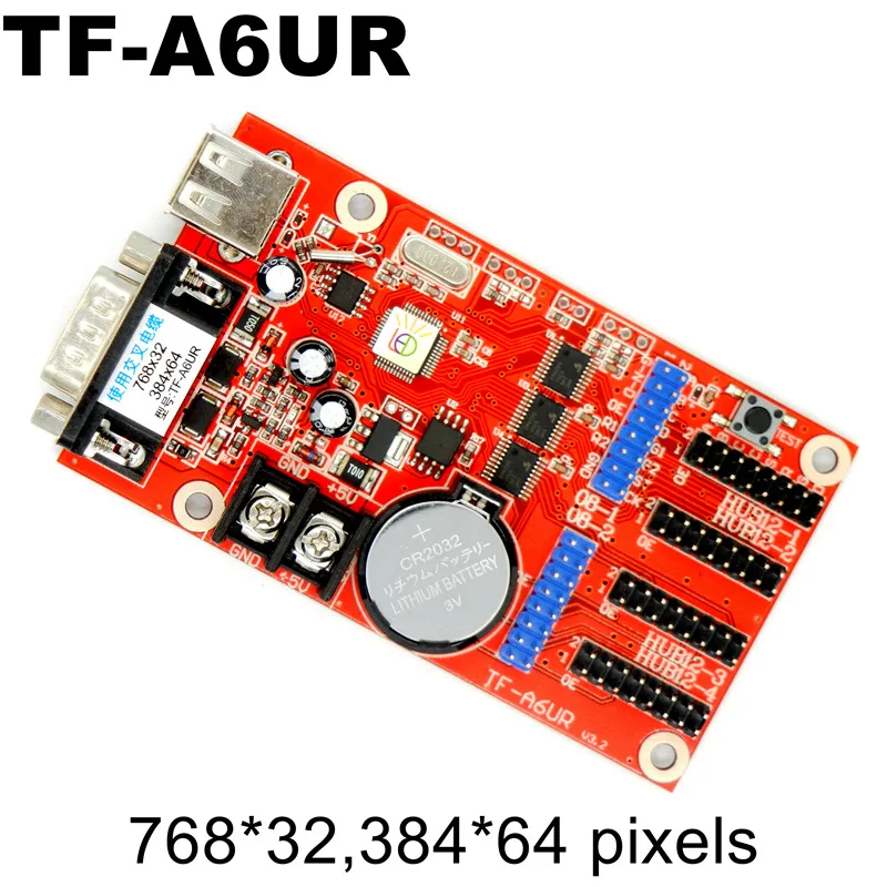 TF-A6UR Serial + U-disk Port LED Control Card Drive Board P10 F3.75 F5.0 Single Dual Color Display Module Controler