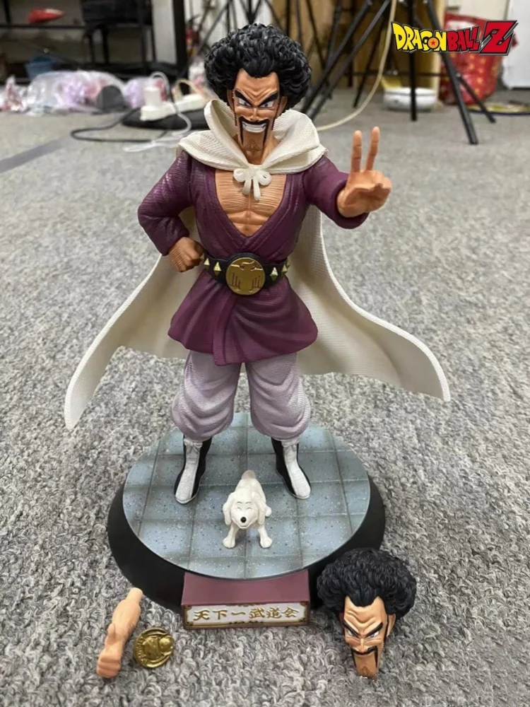 23cm Anime Figures Dragon Ball Z Figure Mr Satan Tenkaichi Budokai Hercule Figurine Dbz Ox King Statue Model Doll Toys Gift