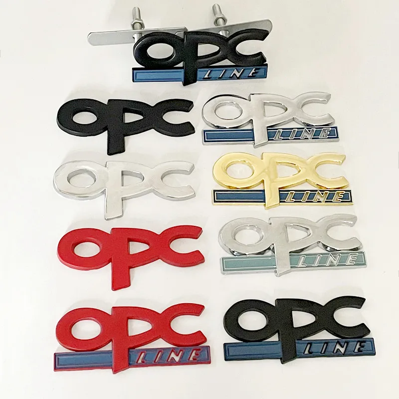

3D Metal Black Chrome Logo OPC Emblem Car Fender Badge Trunk Decal For Buick New Regal OPC Line Front Grill Sticker Accessories