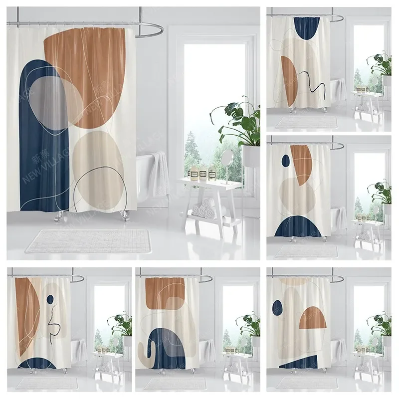 Waterproof fabric shower curtains Bathroom curtain accessories Bath curtain shower 180x200cm 240*200 modern boho Nordic decor