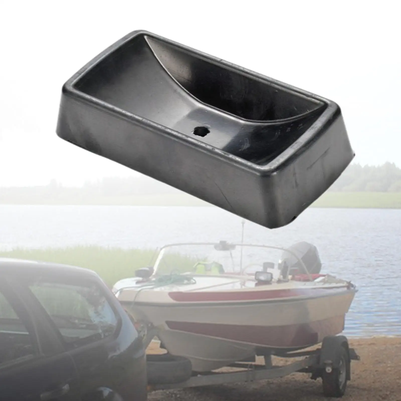 

Jack Wheel Chock Stabilizer Easy to Install Reinforced Rubber Auto Accessory Wheel Stopper for Boat RV Trailers Campers