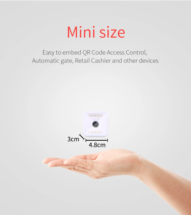 2D Fixed Mount QR Scanner Module Kiosk Access Control EP7000 Wiegand Scanner Mini Scanner Module