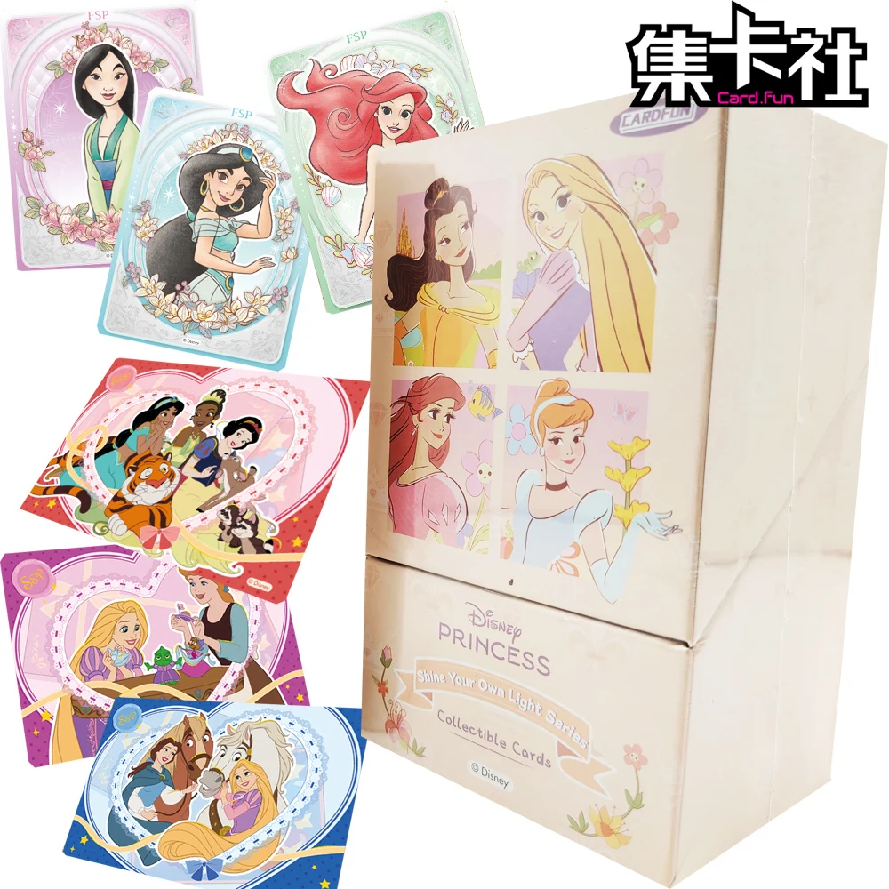 

New Card.fun Disney Princess Collection Cards Jasmine Snow White Fairy Tale Characters Warm Friendship Gift Cards Birthday Toys