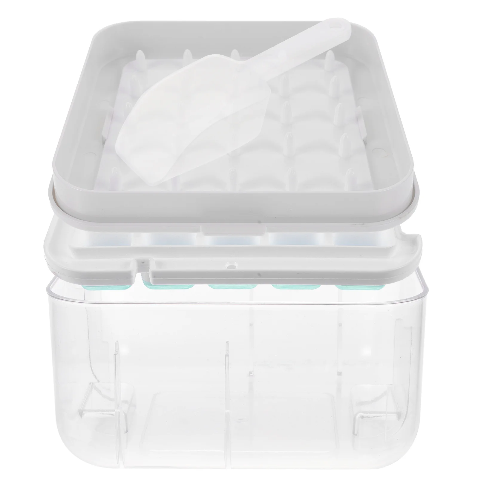 

1Set Ice Cube Mold Spill Proof Tray Flat Lid Design Reusable Freezer Safe for Indoor Outdoor Use