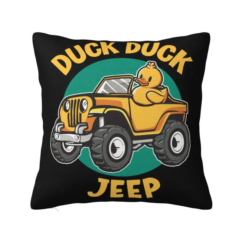 Custom Luxury Duck Duck Jeeps Cushion Cover for Sofa Polyester Throw Pillow Case