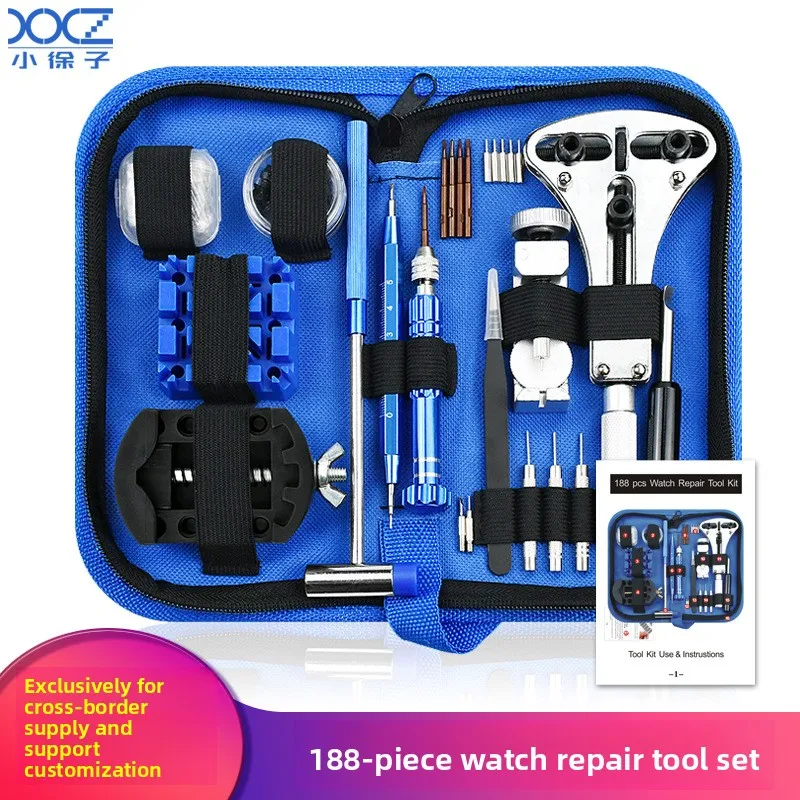 

Watch Repair Tool Set with Buckle Back Cover, Strap Replacement, Movement Repair, Ear Claws, Dingchao, and All Accessories