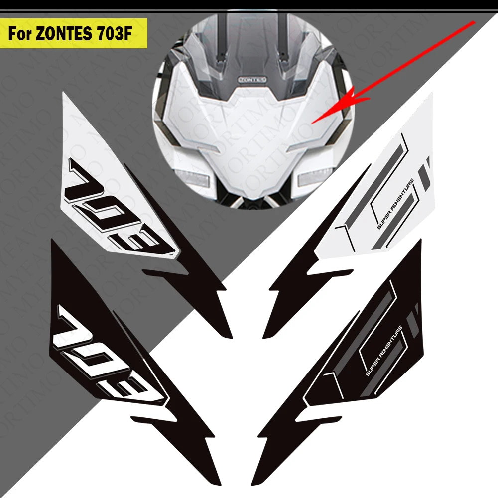 

Для Zontes ZT703-F ZT-703F ZT 703F 703 F 2024 2025 2026 Adventure Bike Tank Pad Переднее лицо Крыло Передняя бабка Наклейки Наклейки