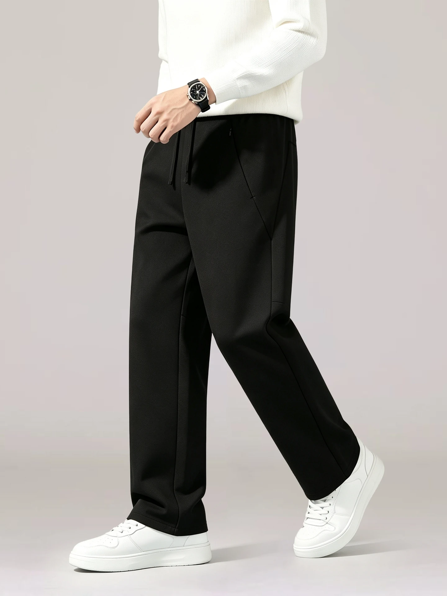 Casual Sporty Men's Straight Leg Pants Running Trousers Spring Autumn Seasonal Comfortable Breathable Anti-pilling Pants