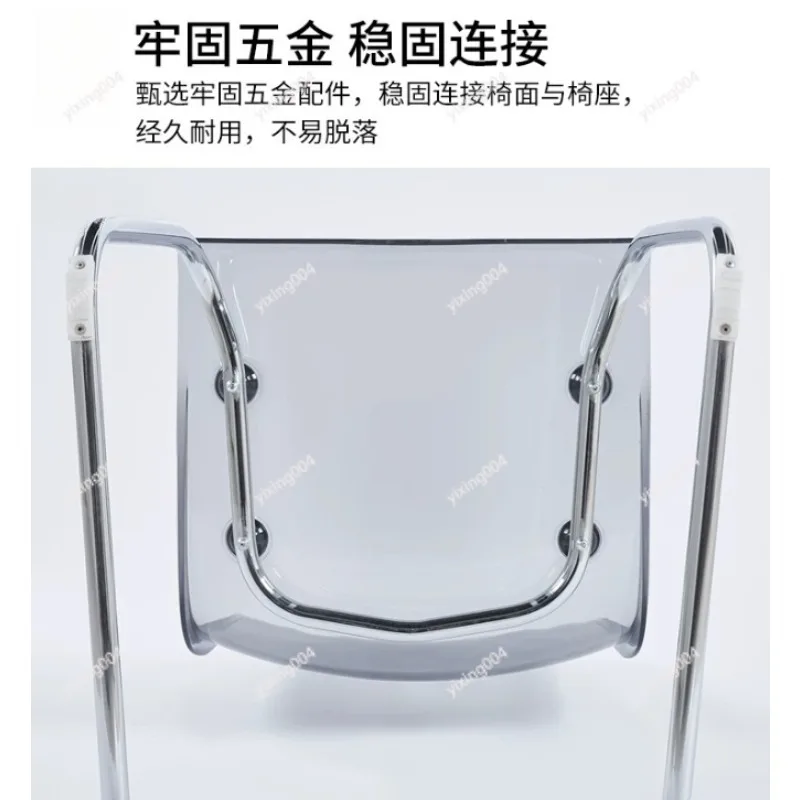 Creative Transparent Dining Chair, Minimalist Acrylic Backrest Chair for Home Restaurant Decor