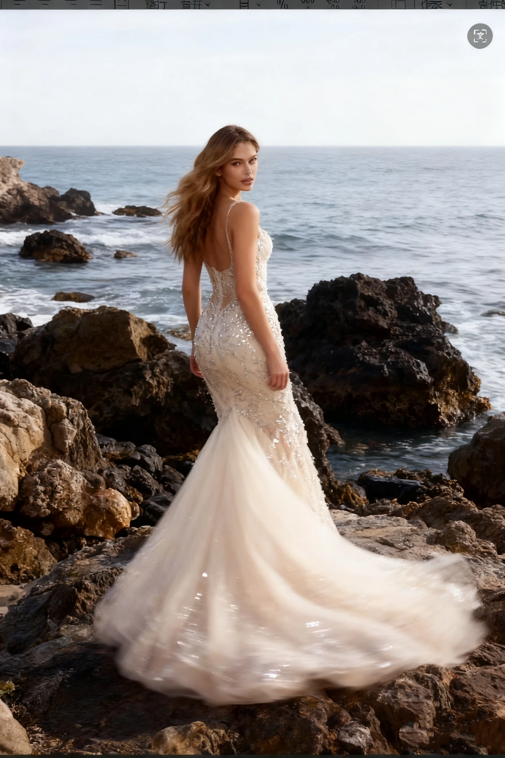 Mermaid/Trumpet Wedding Dresses Chapel Train Customized Floor-Length V-Neck Sleeveless Bridal Gowns