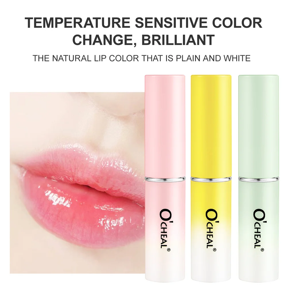 Bálsamo labial hidratante que cambia de Color, bálsamo labial que cambia de Color cálido, 3 colores, reparación antienvejecimiento, seco y agrietado