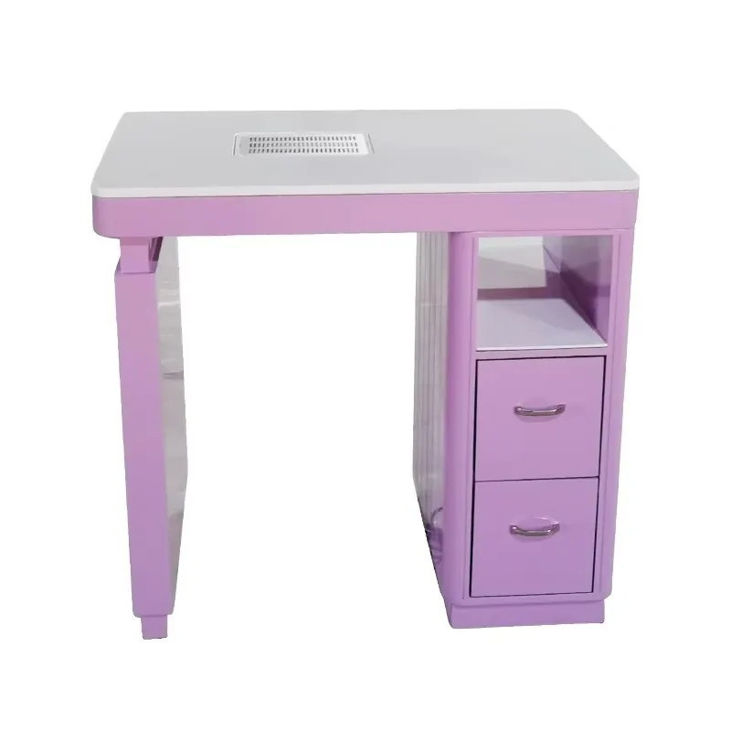 Professional Nail Salon Furniture Marble Surface Table Modern Manicure Table with Storage Drawers and Dust Extractor
