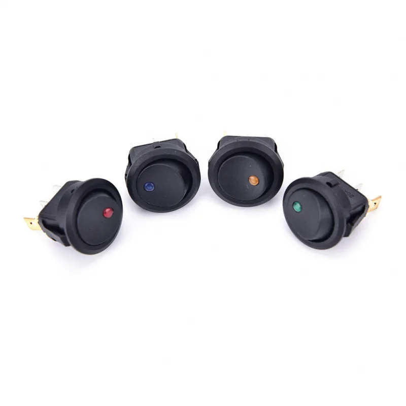 4 قطعة 12 فولت جولة القط العين التبديل قارب التبديل KCD1 مفتاح الطاقة 3 دبابيس 2 مواقف 20 مللي متر حزمة من 4