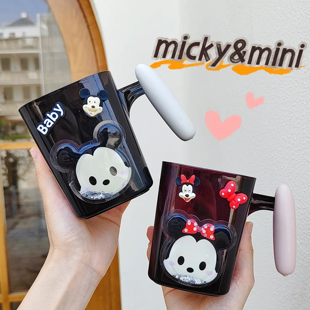 MINISO Cute Sanrio kuromi Mouthwash Mug Frozen Elsa Wash Mug Cartoon Mickey Minnie Mug Children's Home Toiletries