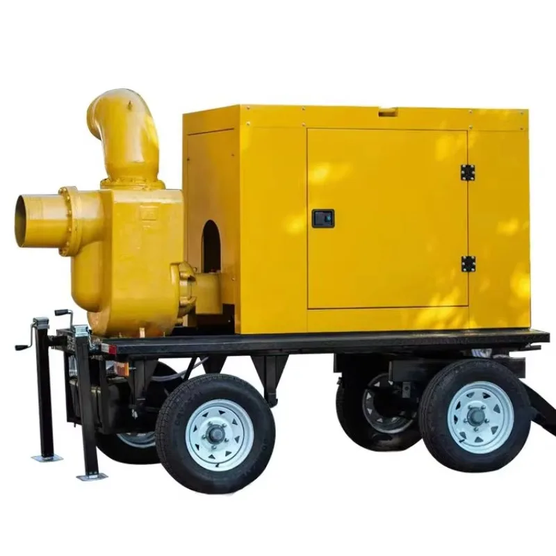 Mobile Self Priming Centrifugal Flood Control Pump Truck For Mine Surface Pit Flood Water Quick Discharge Treatment