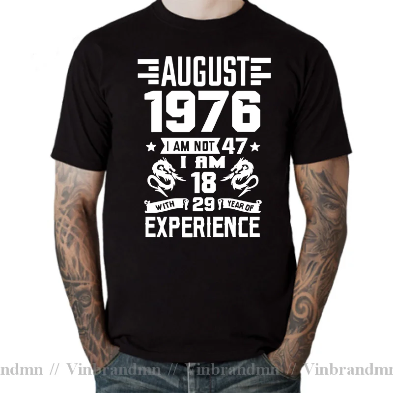 

I'm 18 with 29 Year of Experience Born in 1976 Nov September Oct Dec Jan Feb March April May June July August 47TH Birth T Shirt