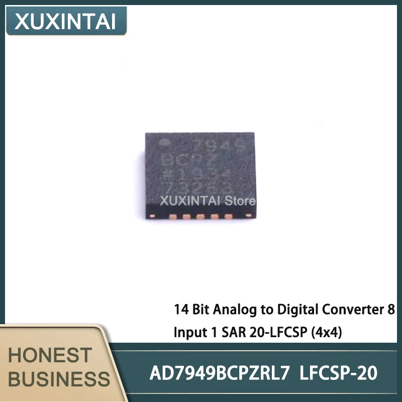 5Pcs/Lot   New Original  AD7949BCPZRL7 AD7949BCPZ  14 Bit Analog to Digital Converter 8 Input 1 SAR 20-LFCSP (4x4)