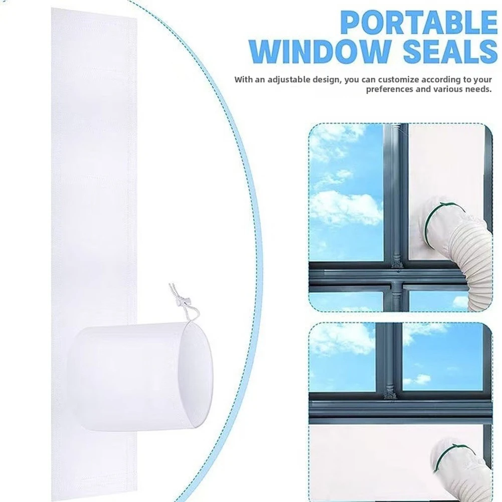 1 Set Portable Air Conditioner Window Sealing Cloth Kit Dryer Vent Sealing Kit For Home Air Conditioner Easy Installation
