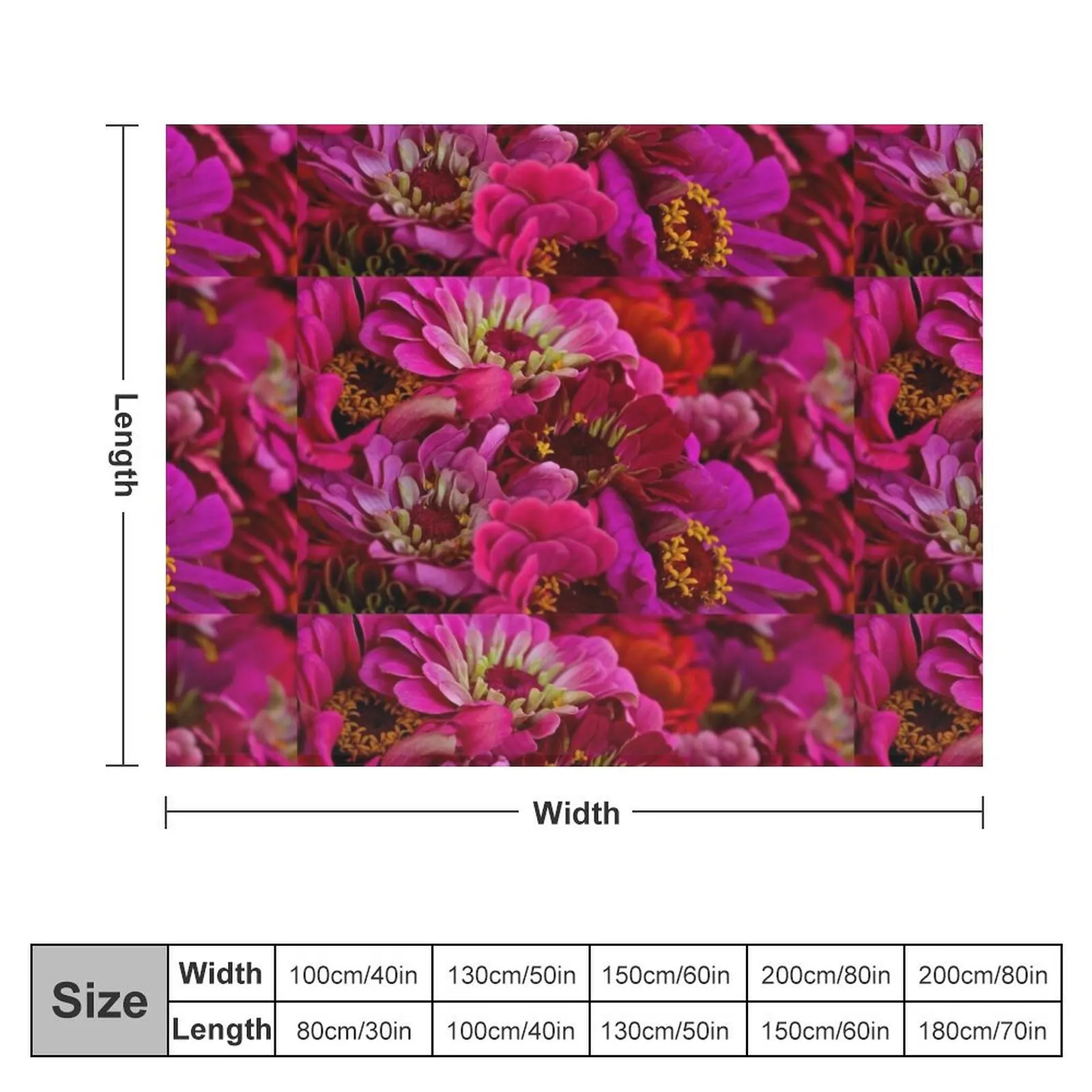 Zinnias galore Throw Blanket Luxury Throw Soft Big Designers Blankets