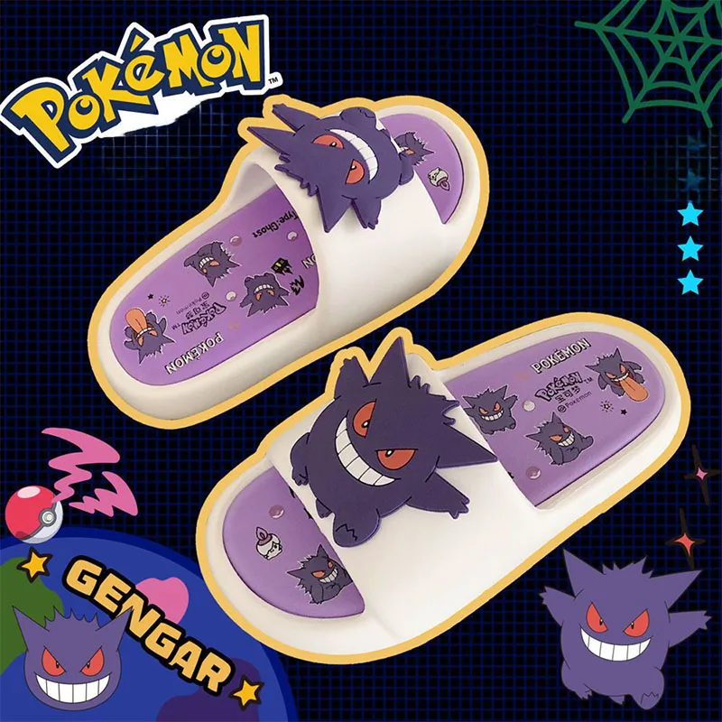 Kawaii Pokemon Gengar Slides Cartoon EVA Hausschuhe Sommer Anti-Rutsch Indoor Outdoor Casual Paar Strand Sandalen Fans Perfekte Geschenke