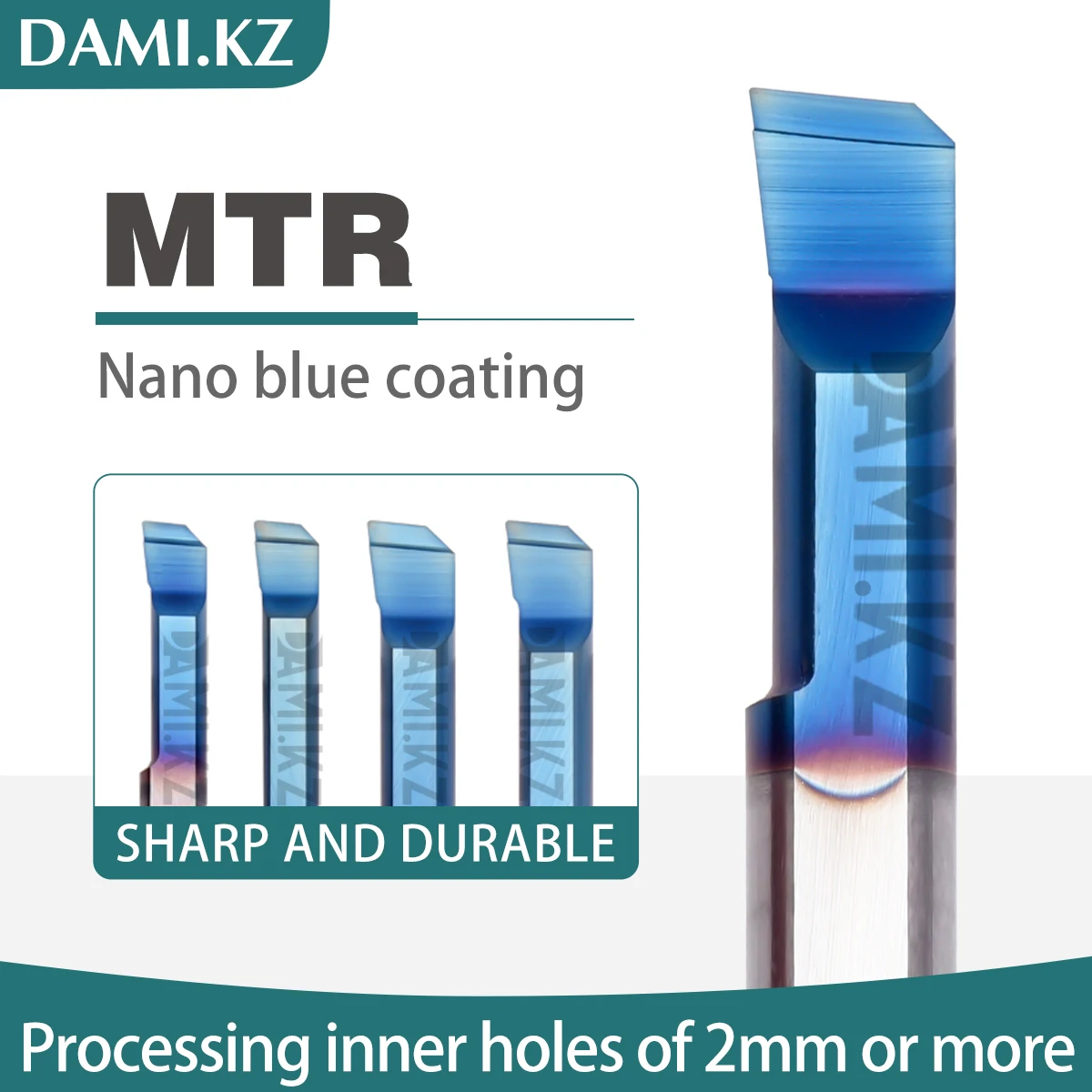 

HRC65 Degree MTR Series Boring Tool MTR2/2.5/3/4/5/6/7/8 R0.1 L10 L22 Tungsten Steel Nano Blue Coated Small Aperture Boring Tool