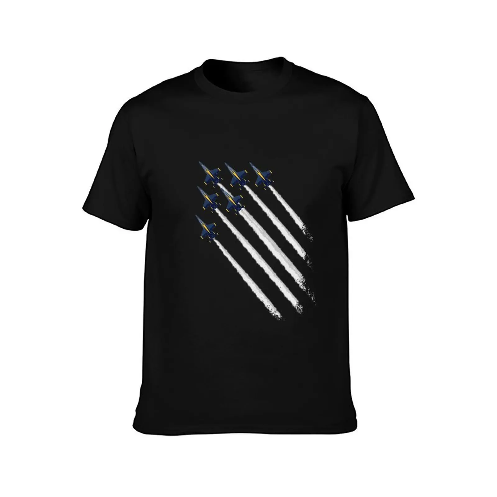 Flyby Blue Angels Pilot Planes Flying Formation T-Shirt Lightweight Basic Short Sleeve Shirt T-Shirt