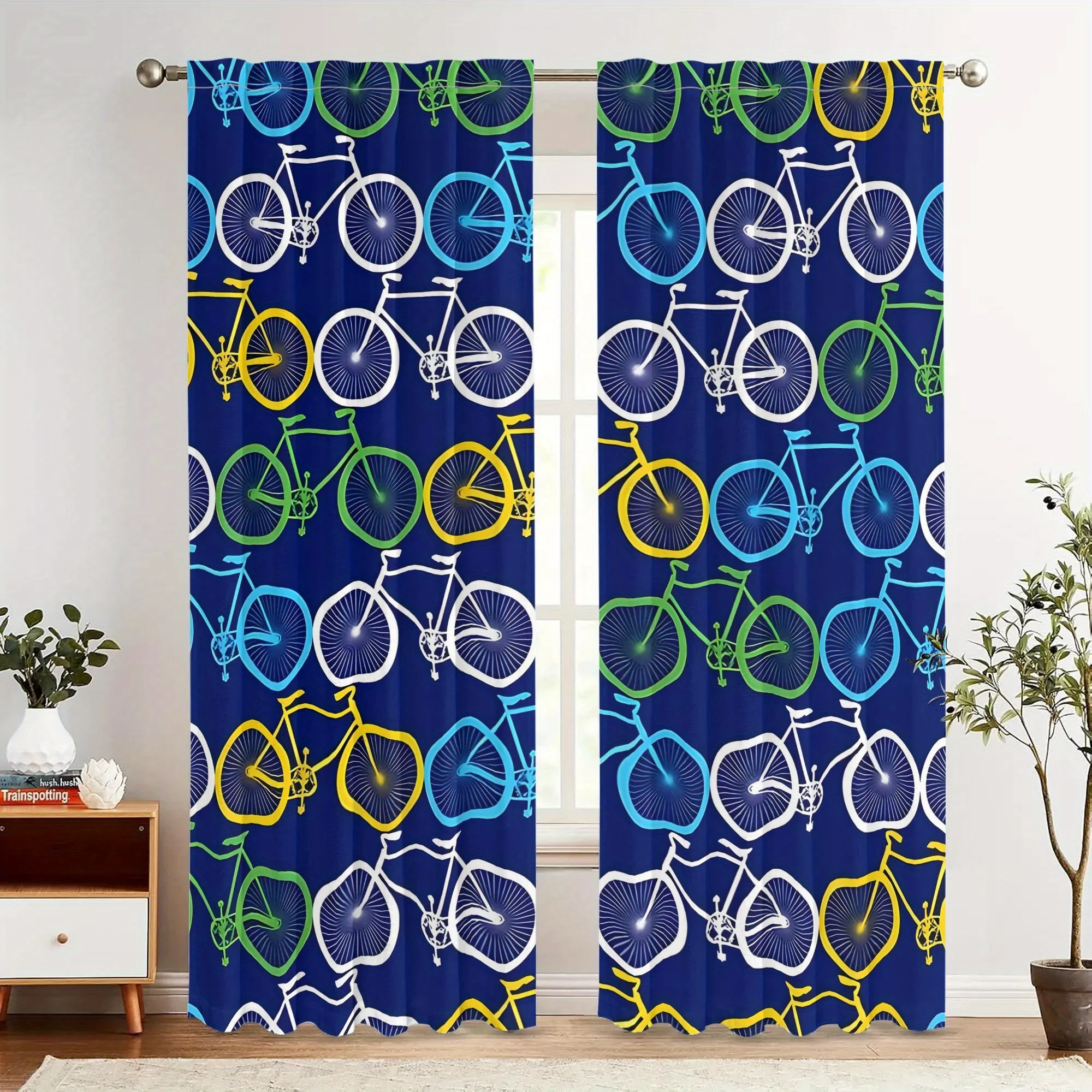 Innovative bicycle-style wind curtains, with pole-mounted installation. Suitable for living rooms bedrooms dining rooms hotels