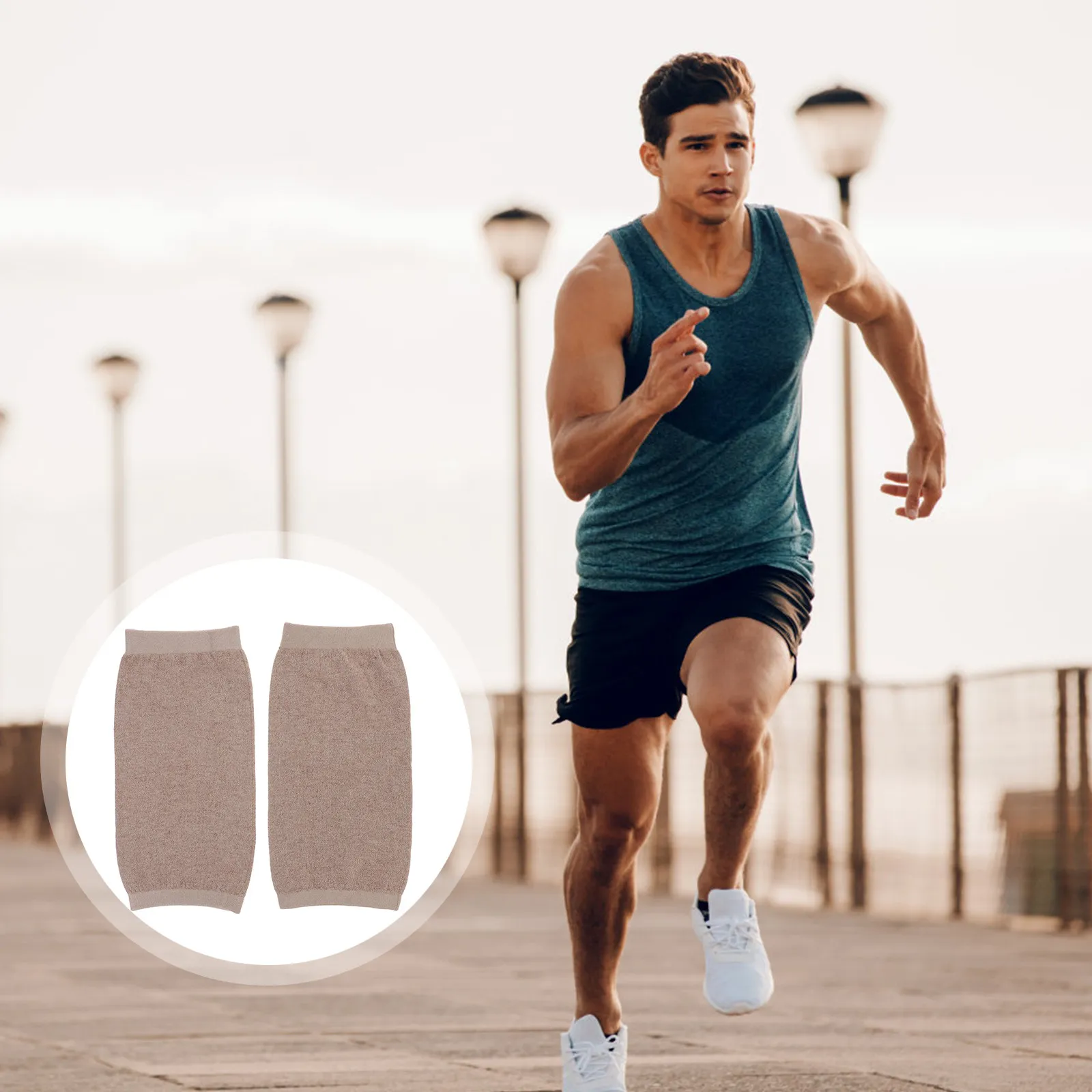 

2Pcs Ergonomic Lightweight Knee Support Sleeves for Men and Women Warm Protector with Grip Comfort for Running