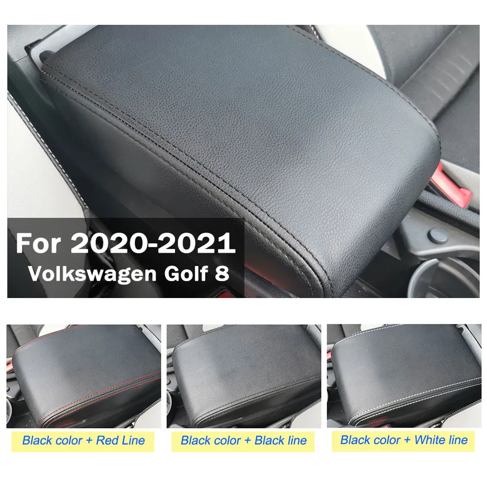 For Volkswagen VW Golf 8 Mk8 Car Armrest Console Cover Cushion Support Box Top Matte Liner Mat Case Car-style 2021 2022 2023