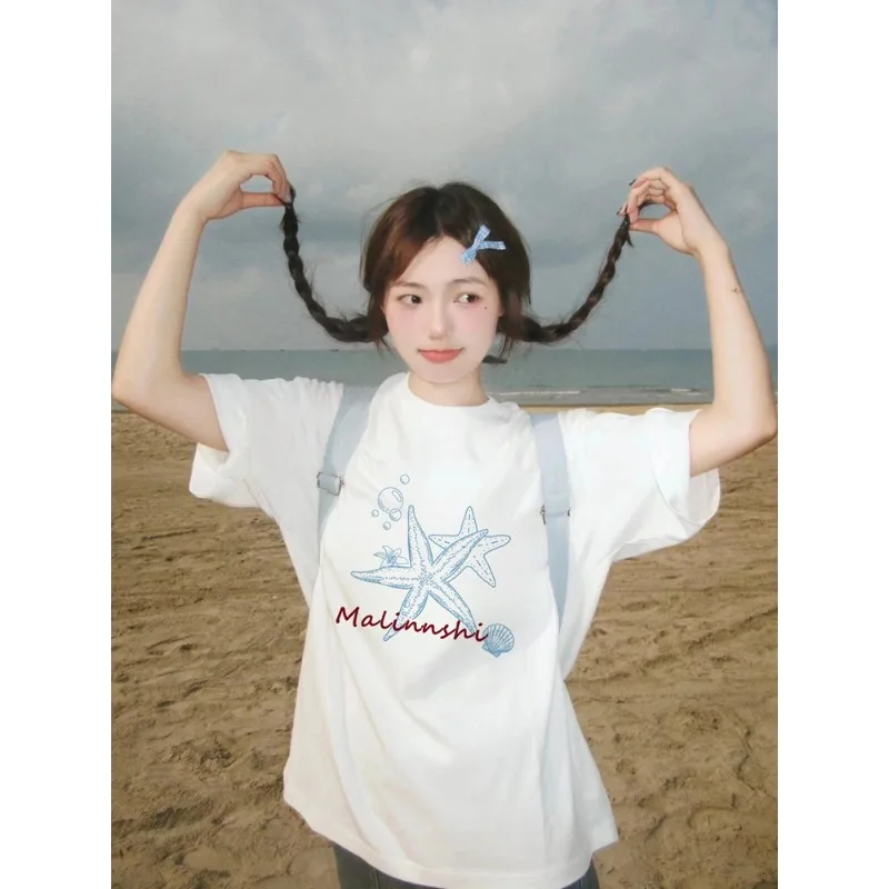 

Cute Girl Pattern T-shirt, 3D Printed Casual Top Loose Fit Quick Drying T-shirt, Cheap