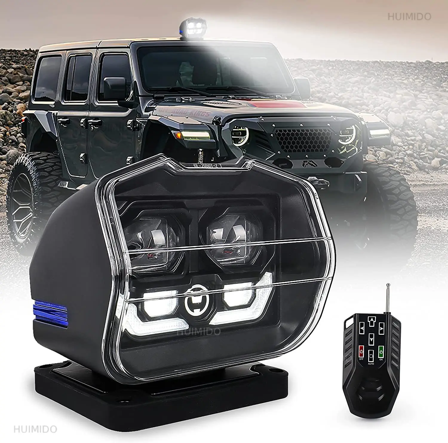 New LED car remote control light yacht outdoor expansion search light magnet adsorption roof shot yacht cruise light