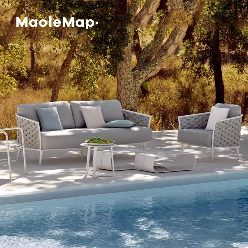 Outside Furniture Gardeners Chair Terrace Balcony Braid Ratan Set Restaurant  Tables and Chairs Pool Garten Sofas Rattan Chairs
