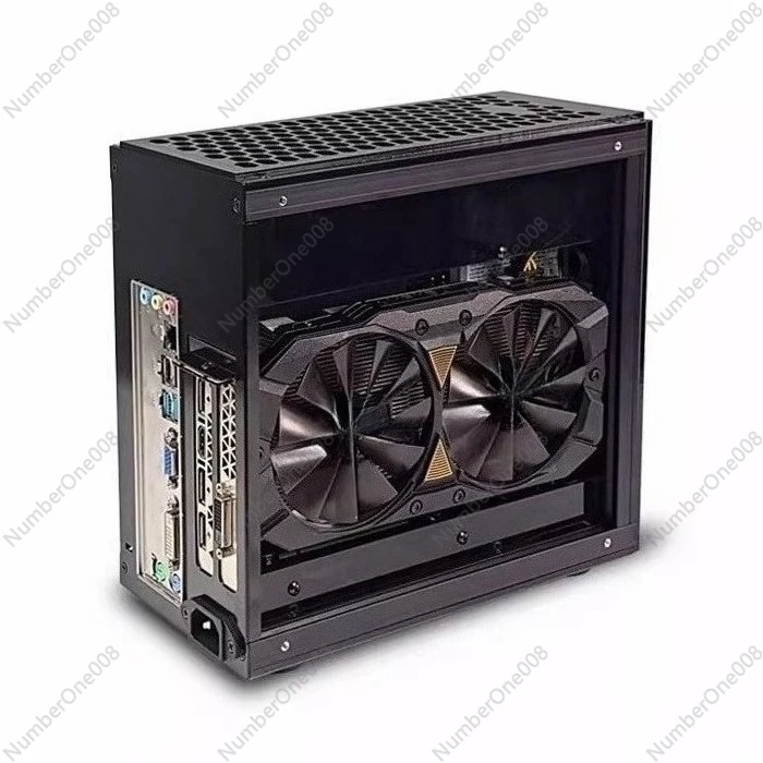 A35S Mini-ITX Computer Case, SFX Power Supply Compatible, Transparent Side Panel, Small Form Factor PC Chassis for DIY Build