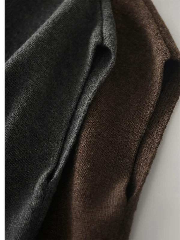 Pull décontracté à manches chauve-souris, tout en cachemire, vieux argent, vent, col roulé