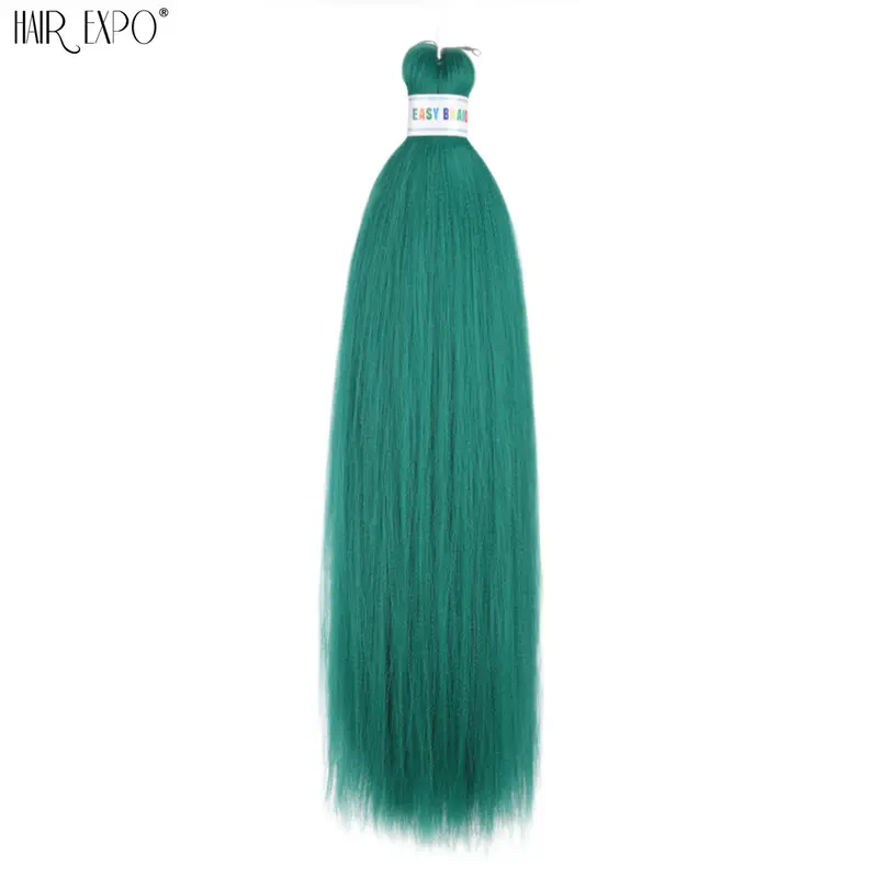 26Inch Easy Braids Hair Synthetic Colourful Pre Stretched Braiding Hair Extensions Jumbo Braids Ombre Yaki Long Straight Hair - Image 10