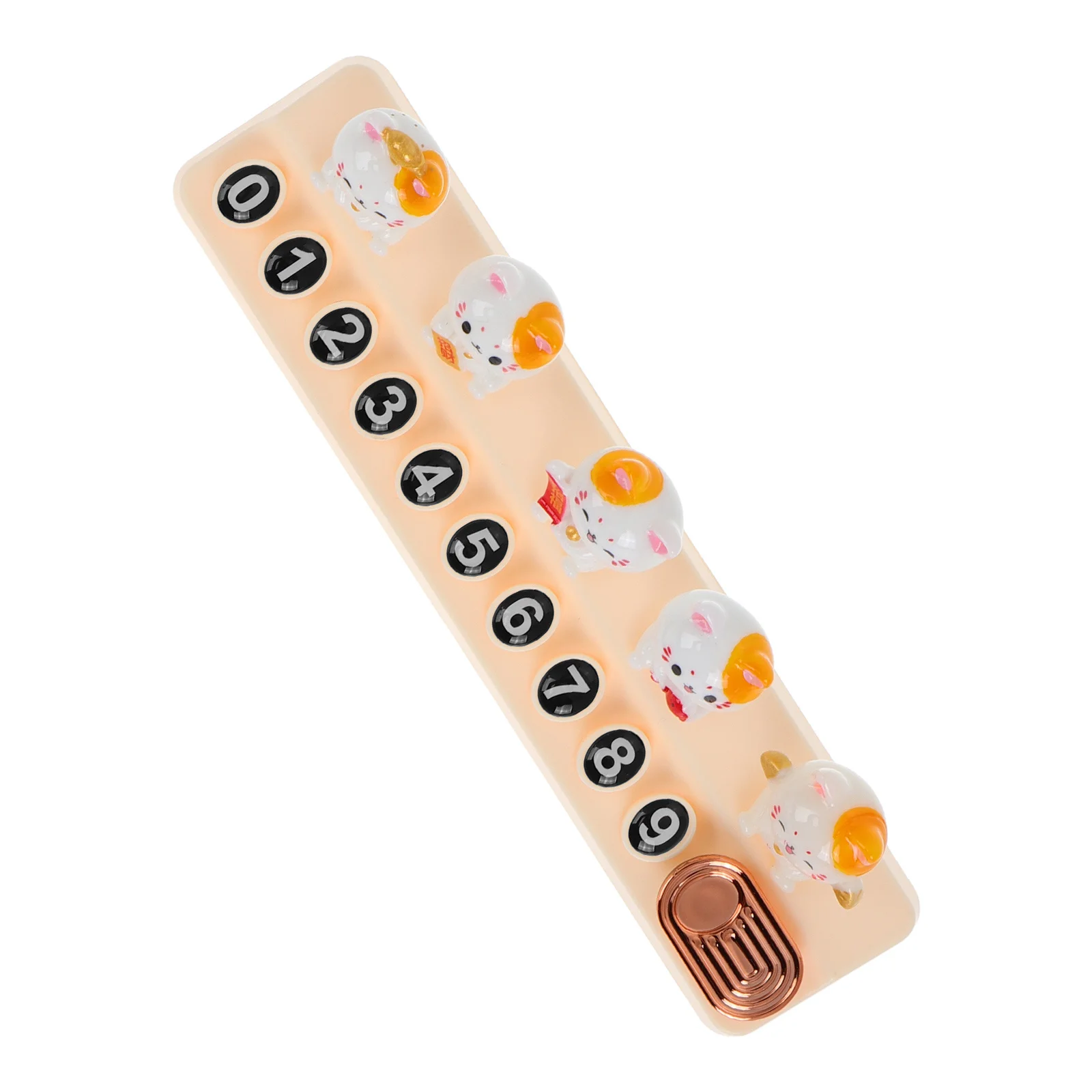 

Lucky Cat Car Temporary Parking Plate Phone Number Display Car Moving Phone Number Holder Dashboard Card Temporary Parking Cards