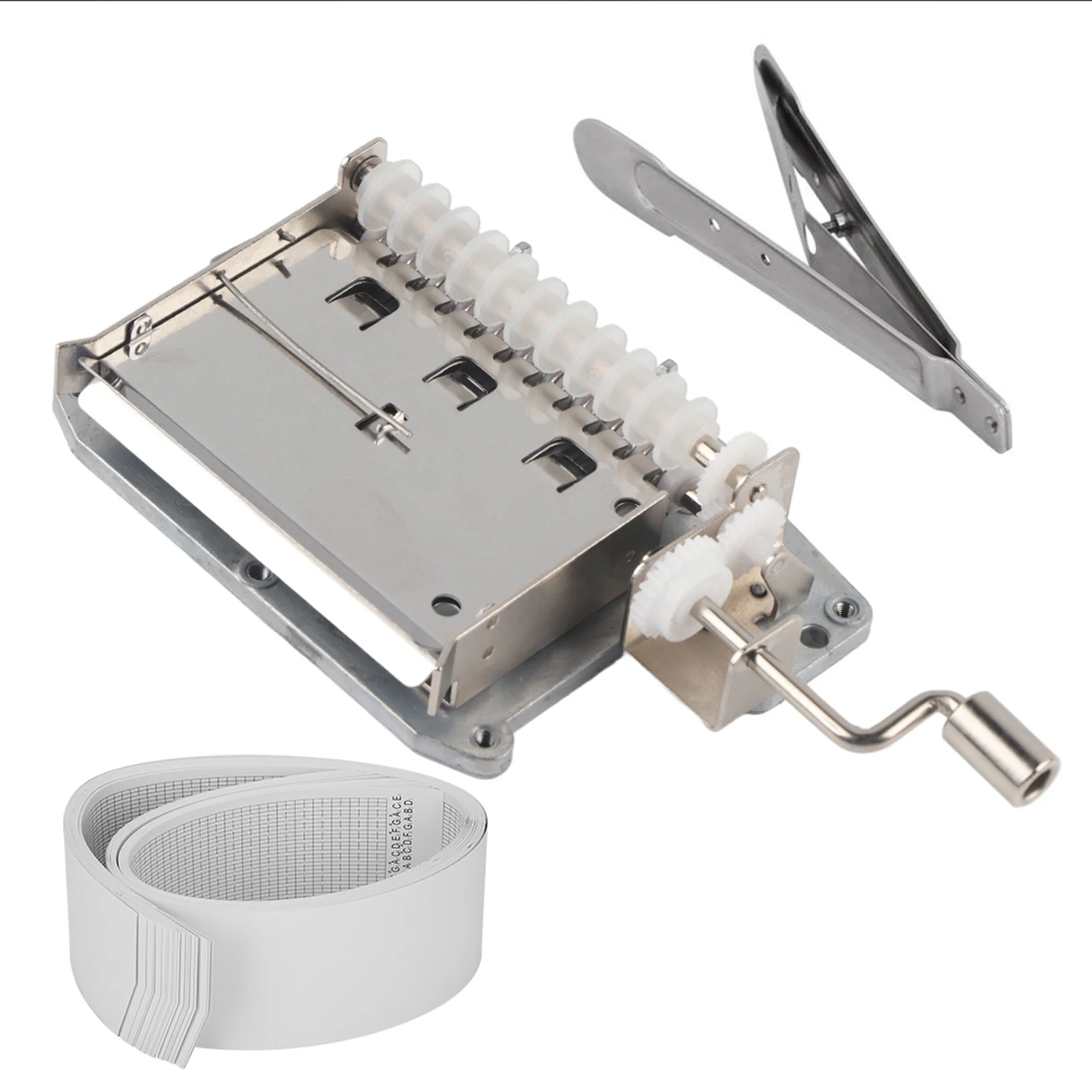 DIY 30-notitie tape Handslinger Muziekdoos Beweging Perforator 20 papar tapes
