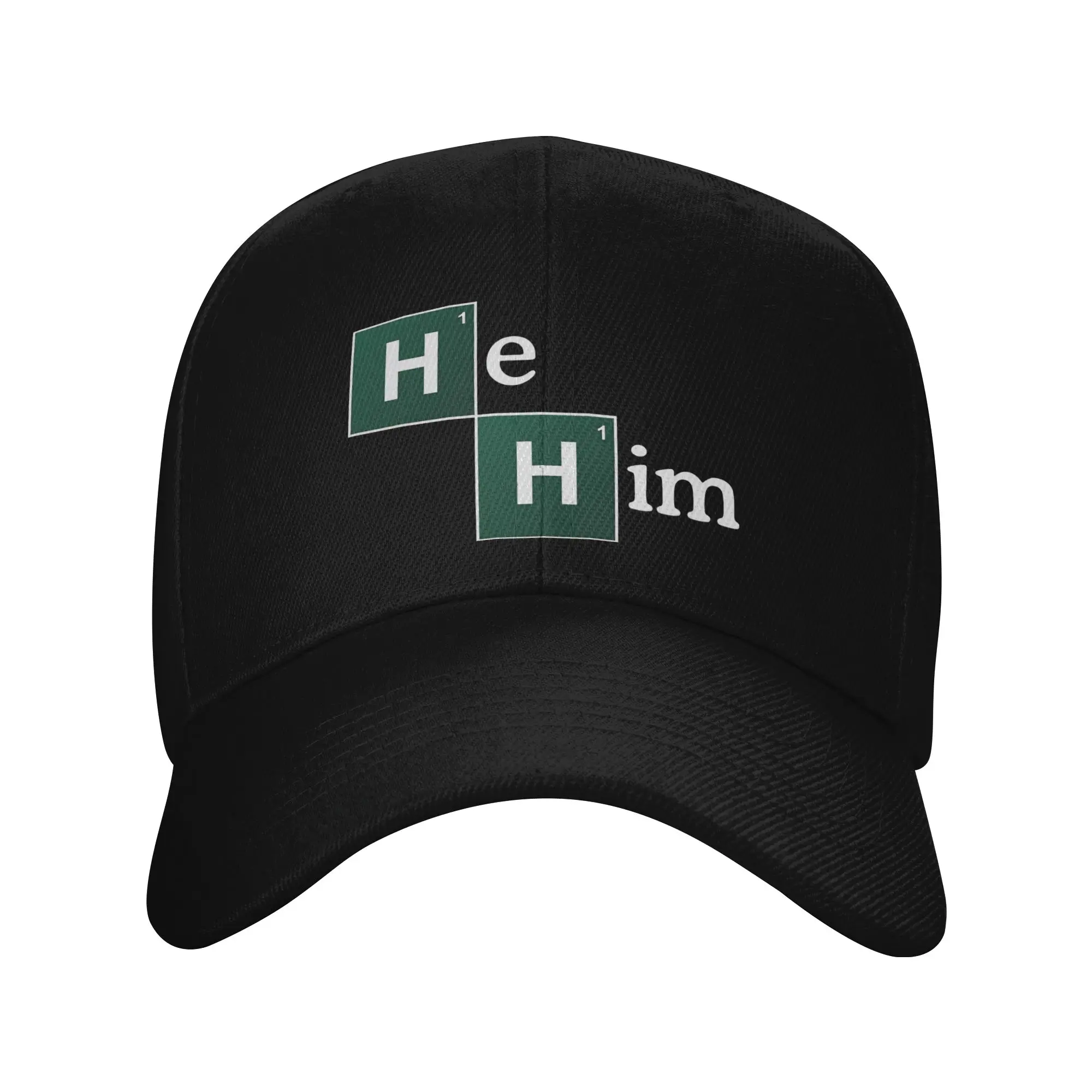He Him Breaking Bad Pronouns Pin Sun Baseball Cap  Summer Fitted Retro Trucker Hat For Couple Women Outdoor Gym Baseball Caps