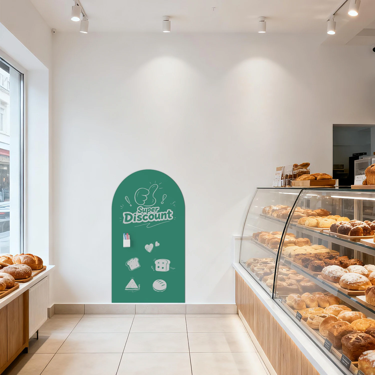 مجموعة من الملصقات المغناطيسية ذاتية اللصق المقوسة لطلاء الجدران وتعلم الكتابة على الجدران وملصقات الحائط اللوحة اليدوية المجانية